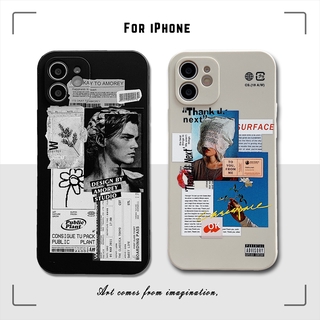Ốp điện thoại thiết kế họa tiết Illustration cho iPhone 11 12 / Pro / Max X XR Xs Max