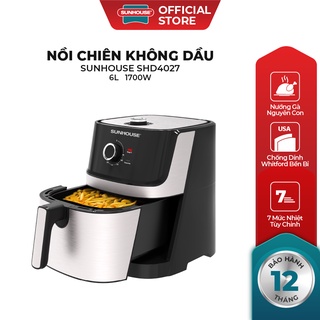 [Mã ELHADEV giảm 4% đơn 300K] Nồi Chiên Không Dầu 6L SUNHOUSE SHD4027