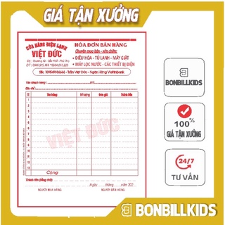 Hoá đơn bán hàng in theo yêu cầu thiết kế miễn phí