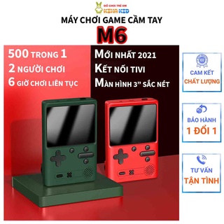 Máy Chơi Game Cầm Tay M6, Mẫu Mới 2021, Full Box 500 Trò Chơi, Màn LCD 3 Inch Sắc Nét, Nhiều Phiên Bản Màu Sắc