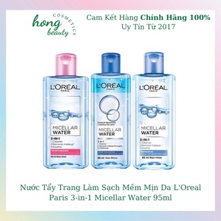 Nước Tẩy Trang Làm Sạch Mềm Mịn Da L'Oreal Paris 3-in-1 Micellar Water 95ml