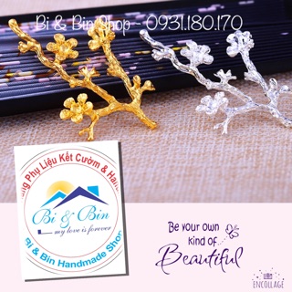 2 Cành Hoa Mai Kép Làm Phụ Kiện - Center