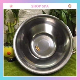 Bát inox rửa mặt dùng trong spa, size 22 cm