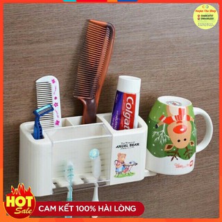 Giá cắm bàn chải cắm cốc treo tường đa năng