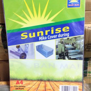 Bìa bóng kính A4 Mỏng - Trung - Dày- bìa Mika A4 (100 tờ / tập )