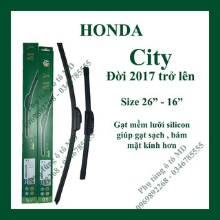 Bộ 2Gạt mưa Honda City các đời và Gạt mưa các dòng xe khác của Honda: Civic, CR-V, CR-Z, HR-V, Jazz