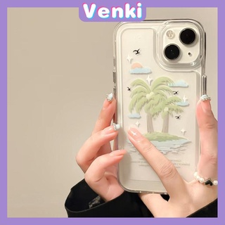 iPhone Case Silicone Soft Case Clear Case Space Case Shockproof Protection Camera Metal Button Coconut Tree Compatible For iPhone 11 Pro Max 13 Pro Max 12 Pro Max 7Plus xr XS Max