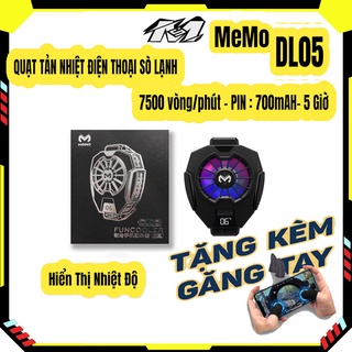 Tản nhiệt điện thoại MEMO DL05 Siêu lạnh,Hỗ trợ chơi game ff,pubg,liên quân, hiển thị nhiệt độ, LED RGB, cho Mobile