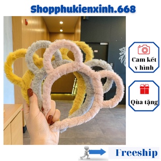 Bờm Tóc Lông [RẺ VÔ ĐỊCH] Cài Tóc Hình Gấu Xinh Xắn