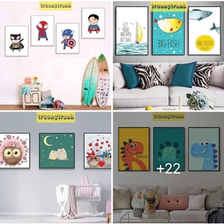 Tranh trẻ em treo tường baby siêu nhân trang trí phòng ngủ cho bé [TRƯỜNG TRANH] tranh canvas hơn tranh tráng gương