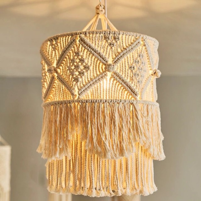 Chao đèn Macrame