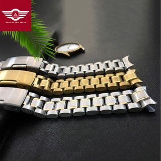 Dây đồng hồ kim loại mắt đúc không gỉ ĐỦ SIZE (Tặng kèm chốt dây) cao cấp
