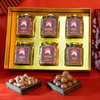 Hộp quà tết cao cấp Như Ý TANU NUTS, set quà tặng tết hạt dinh dưỡng sang trọng