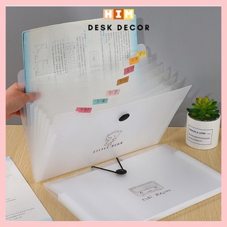 Bìa kẹp hồ sơ khổ A4Túi Đựng Hồ Sơ A4 Nút Khóa Gài 5/8/12 Ngăn File Tài Liệu Tiện Lợi { Tặng kèm sticker }