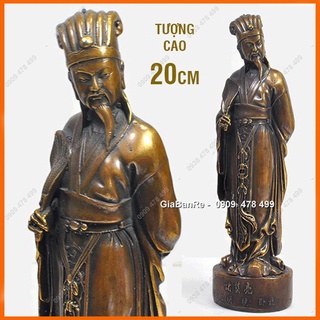 Tượng Đồng Đúc Giả Cổ Gia Cát Lượng Khổng Minh – Cao 20cm - 6925