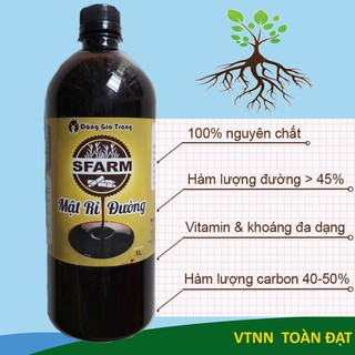Mật Rỉ Đường SFARM 1 lít, dùng ủ phân bón hữu cơ, nuôi cấy vi sinh