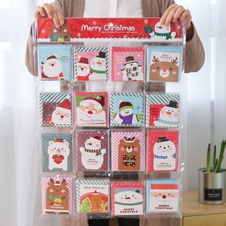 [Có bao thiệp] Bộ 15 thiệp giáng sinh nhũ kiểu 3D xinh xắn kích thước 9x9