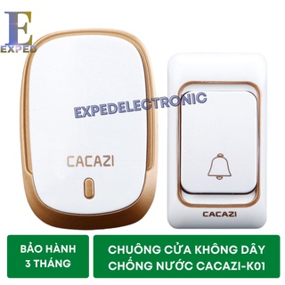 [Có bảo hành] Chuông cửa không dây chống nước khoảng cách 300m nhãn hiệu Cacazi-K01