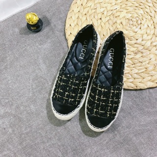 [Ảnh chụp thật] Bán sỉ giày slip on nữ dạ kim tuyến trơn đế hột chống trơn trượt quá hót
