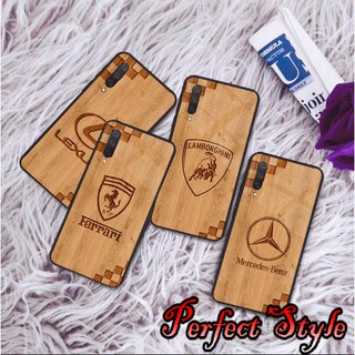 Ốp lưng cao cấp giả gỗ khắc hình logo cao cấp dành cho Xiaomi mi 9 / mi 9 se / cc9 / cc9e