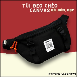Túi đeo chéo ADIDAS bao tử nam &amp; nữ unisex đeo vai xách đeo bụng đẹp đi chơi, đi học chất canvas ATRIC ADIDAS | steven
