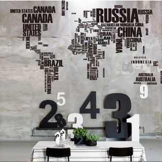 Decal trang trí tường - Tạp Chí Tiếng Anh Đen ( size lớn 2 tấm )