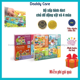 Đồ Chơi Ghép Hình Cho Bé Mideer 4 In 1 Puzzle, Xếp Hình Cho Trẻ Em