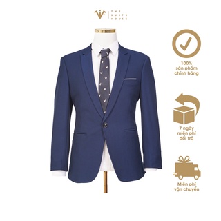 Áo vest nam công sở, xanh cổ vịt, sartorial, 1 khuy 2 túi 2 lớp, chất liệu cao cấp dày dặn, đứng form The Suits House