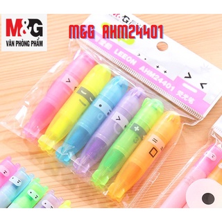 Bộ 6 Cây Highlight M&amp;G AHM24401 hình phi thuyền Siêu Cute