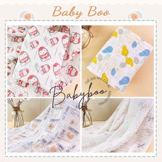Khăn, chăn xô đa năng muslin 6 lớp [ babyboo]
