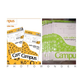 [Mã LIFEBOOK1 giảm 30K đơn 150K] Combo 6 tập giấy kiểm tra campus (có chấm và đơn đôi)