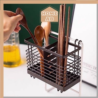 Ống Đựng Đũa,Giá Treo Đồ Nhà Bếp Có Móc Cài Tiện Lợi Inox Cao Cấp Chắc Chắn 4101