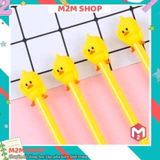 Bút gel nước mực đen 0.5mm hình chú vịt ngơ cute đáng yêu
