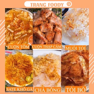Bánh tráng tỏi bò, khô gà, chà bông, cuộn thập cẩm, cuộn tôm