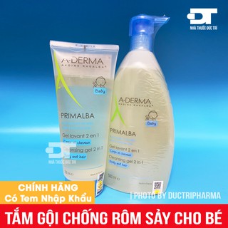 [NHẬP KHẨU] Sữa tắm gội chống rôm sảy cho bé ADERMA PRIMALBA Cleansing Gel 2 in 1 [A-Derma Primalba]