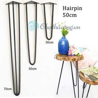 Chân bàn Hairpin Cao 50cm (DIY) - chân sắt phủ Sơn tĩnh điện