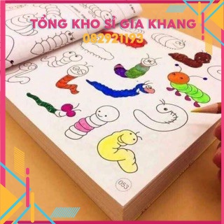 Vở tập tô 5000 hình tặng kèm hộp 12 bút chì màu