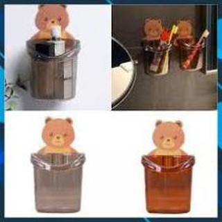 [Sẵn Hàng Giao Ngay] [CÓ SẴN] Cốc gấu đựng bàn chải kem đánh răng Cốc gấu dán tường siêu dính