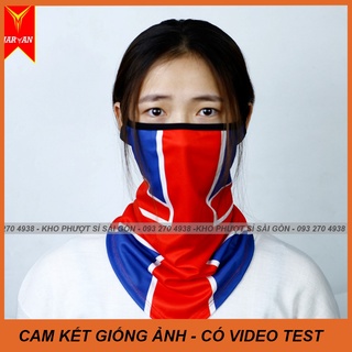 Khăn trùm đầu đa năng tam giác mẫu cờ Anh siều đẹp - Khăn ống đa năng tam giác chống bụi javan