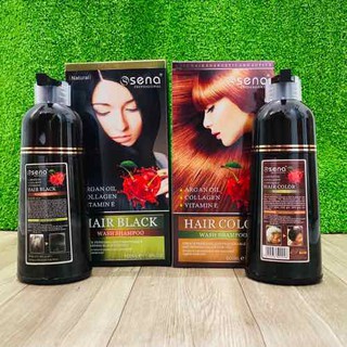 Dầu Gội Nhuộm Đen Tóc Phủ Bạc Sena 500ml