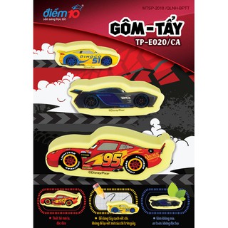 [Mã LIFEBOOK2 giảm 10% đơn 0Đ] Gôm/Tẩy 3D Nhân Vật Car Disney TP-E020/CA (Vỉ 1 Cục)