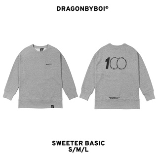 ÁO SWEATER BASIC TAY DÀI UNISEX NỮ NAM 100K DRAGONBYBOI chất liệu nỉ