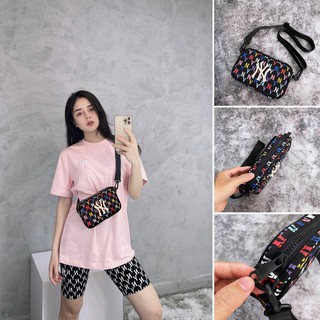 ⚡️ Túi đeo chéo M.L.B NY Monogram Crossbody Bag - Black/Multicolor XUẤT DƯ FULL TEM TAG