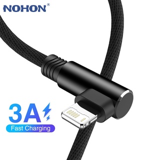 Cáp Sạc Nhanh Và Truyền Dữ Liệu 90 Độ Dài 3m Cho iPhone 11 12 13 Pro 6 6s 7 8 Plus X XR Max SE 2 iPad