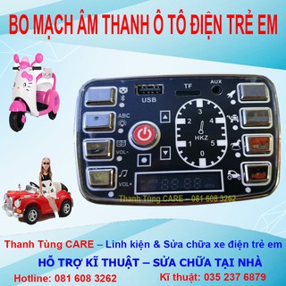 [Bo Mạch] Bo mạch nhạc cho xe điện trẻ em 12V - Bo mạch mở nguồn và âm thanh Ô tô, Xe máy điện trẻ em TH1 12V