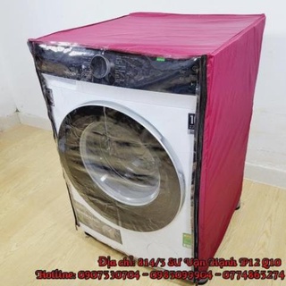 Áo Trùm Bảo Vệ Máy Giặt Cao Cấp Mặt Trong Suốt PVC - Túi Trùm Bọc Máy Giặt Lồng Ngang Cửa Ngang - Không Thắm Nước