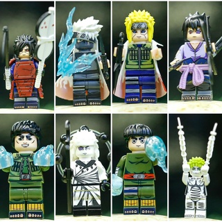 lego naruto các nhân vật madara, kakashi, sasuke và những hokage khác