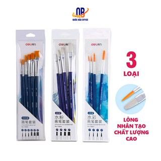 Bộ cọ vẽ chuyên nghiệp Deli - dùng cho màu nước/bột/sơn acrylic -Set 4/6 cây- 73885/73866/73867