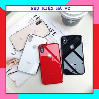 Ốp lưng kính viền xi màu