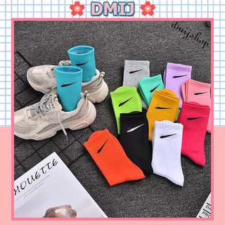 [Mã FAMARAL2 giảm 10K đơn 50K]Tất thể thao nam nữ cổ cao nhiều màu vớ unisex cổ cao in logo thời trang